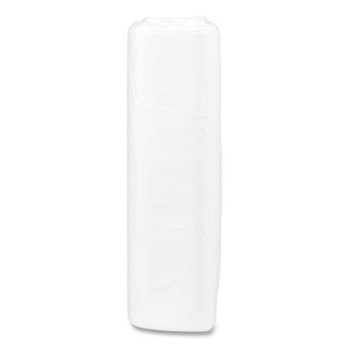 High-Density Commercial Can Liners, 33 gal, 13 mic, 33" x 40", Clear, 25 Bags/Roll, 20 Interleaved Rolls/Carton. Picture 4