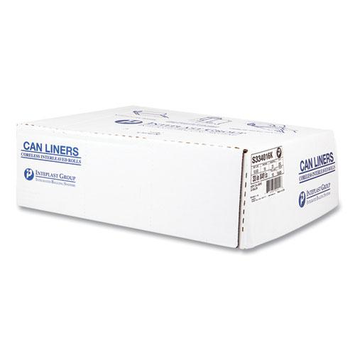 High-Density Commercial Can Liners, 33 gal, 16 mic, 33" x 40", Black, 25 Bags/Roll, 10 Interleaved Rolls/Carton. Picture 5
