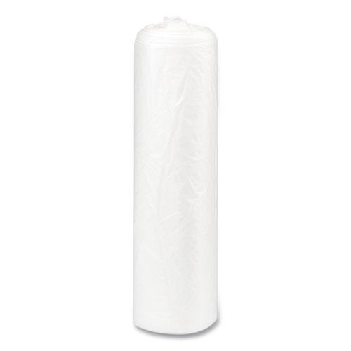 High-Density Commercial Can Liners, 33 gal, 17 mic, 33" x 40", Clear, 25 Bags/Roll, 10 Interleaved Rolls/Carton. Picture 3