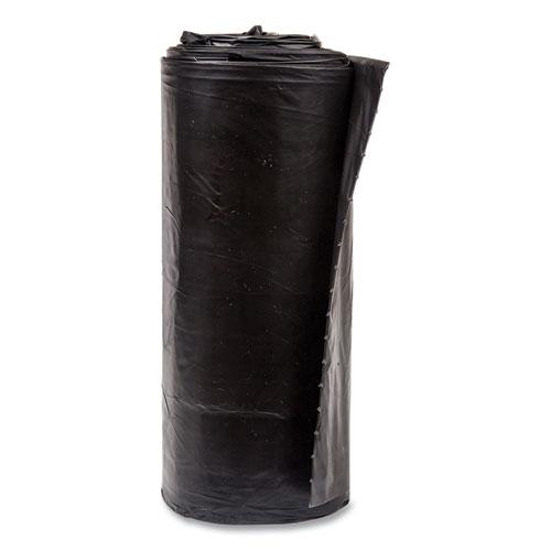 High-Density Commercial Can Liners, 60 gal, 17 mic, 38" x 60", Black, 25 Bags/Roll, 8 Interleaved Rolls/Carton. Picture 4