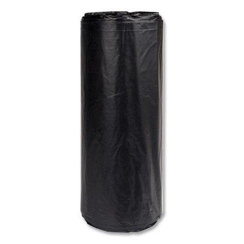 High-Density Commercial Can Liners, 60 gal, 22 mic, 38" x 60", Black, 25 Bags/Roll, 6 Interleaved Rolls/Carton. Picture 3