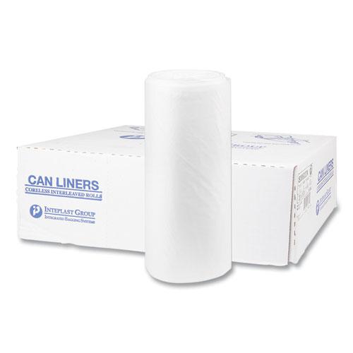 High-Density Commercial Can Liners, 60 gal, 22 mic, 38" x 60", Clear, 25 Bags/Roll, 6 Interleaved Rolls/Carton. Picture 1