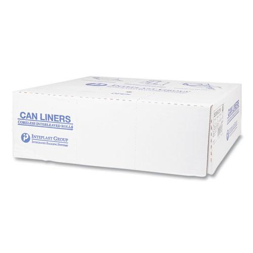 High-Density Commercial Can Liners, 60 gal, 22 mic, 38" x 60", Clear, 25 Bags/Roll, 6 Interleaved Rolls/Carton. Picture 5