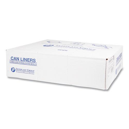 High-Density Commercial Can Liners, 45 gal, 14 mic, 40" x 48", Clear, 25 Bags/Roll, 10 Interleaved Rolls/Carton. Picture 3