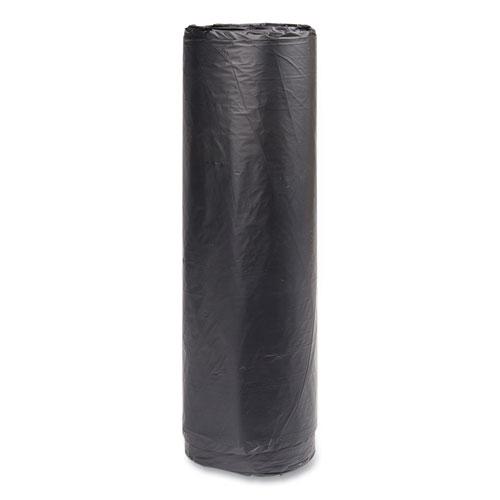 High-Density Commercial Can Liners, 45 gal, 16 mic, 40" x 48", Black, 25 Bags/Roll, 10 Interleaved Rolls/Carton. Picture 4