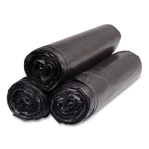 High-Density Commercial Can Liners, 45 gal, 16 mic, 40" x 48", Black, 25 Bags/Roll, 10 Interleaved Rolls/Carton. Picture 5