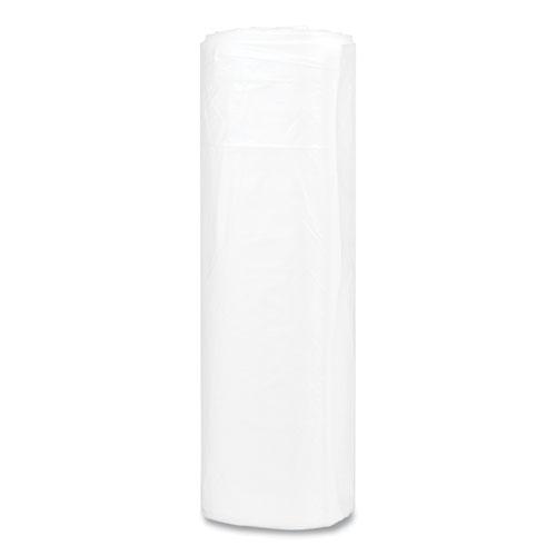 High-Density Commercial Can Liners, 45 gal, 16 mic, 40" x 48", Clear, 25 Bags/Roll, 10 Interleaved Rolls/Carton. Picture 4
