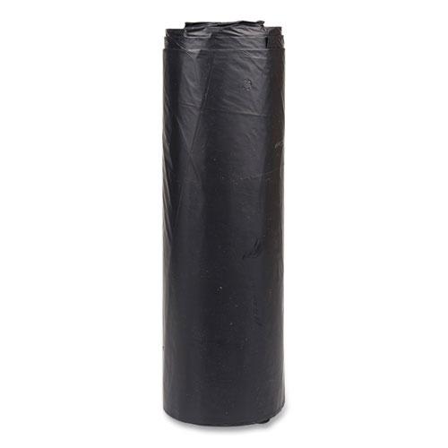 High-Density Commercial Can Liners, 45 gal, 22 mic, 40" x 48", Black, 25 Bags/Roll, 6 Interleaved Rolls/Carton. Picture 3