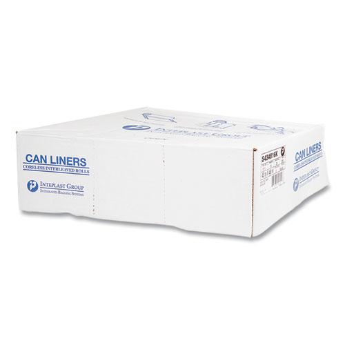 High-Density Commercial Can Liners, 60 gal, 16 mic, 43" x 48", Black, 25 Bags/Roll, 8 Interleaved Rolls/Carton. Picture 3