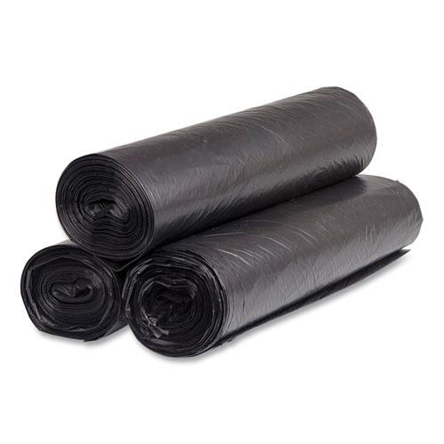 High-Density Commercial Can Liners, 60 gal, 16 mic, 43" x 48", Black, 25 Bags/Roll, 8 Interleaved Rolls/Carton. Picture 5