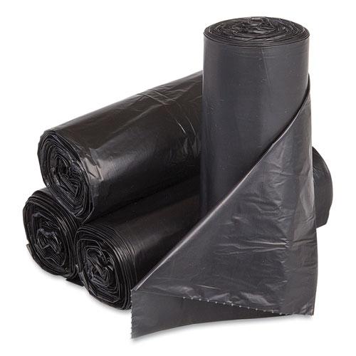 Low-Density Commercial Can Liners, Coreless Interleaved Roll, 30 gal, 0.9 mil, 30" x 36", Black, 25 Bags/Roll, 8 Rolls/Carton. Picture 3