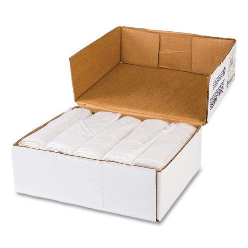 Low-Density Commercial Can Liners, Coreless Interleaved Roll, 60 gal, 1.15mil, 38" x 58", Clear, 20 Bags/Roll, 5 Rolls/Carton. Picture 3