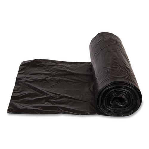 High-Density Commercial Can Liners Value Pack, 60 gal, 19 mic, 38" x 58", Black, 25 Bags/Roll, 6 Interleaved Rolls/Carton. Picture 4