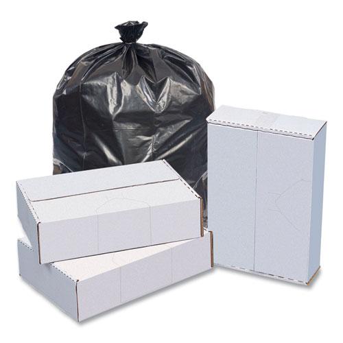 High-Density Commercial Can Liners Value Pack, 60 gal, 19 mic, 38" x 58", Black, 25 Bags/Roll, 6 Interleaved Rolls/Carton. Picture 5