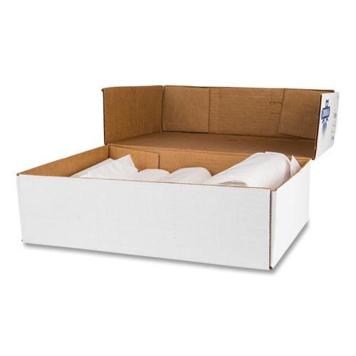 High-Density Commercial Can Liners Value Pack, 60 gal, 14 mic, 38" x 58", Clear, 25 Bags/Roll, 8 Interleaved Rolls/Carton. Picture 2
