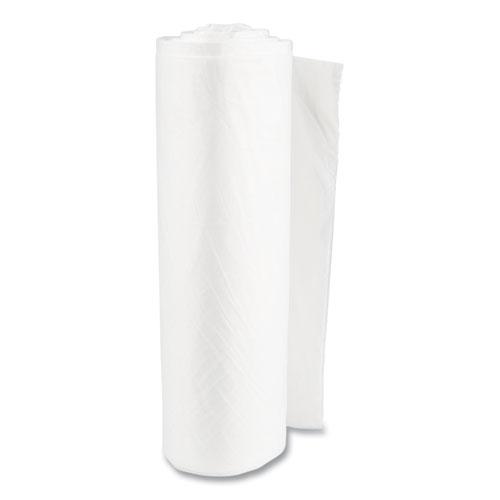 High-Density Commercial Can Liners Value Pack, 60 gal, 14 mic, 38" x 58", Clear, 25 Bags/Roll, 8 Interleaved Rolls/Carton. Picture 3