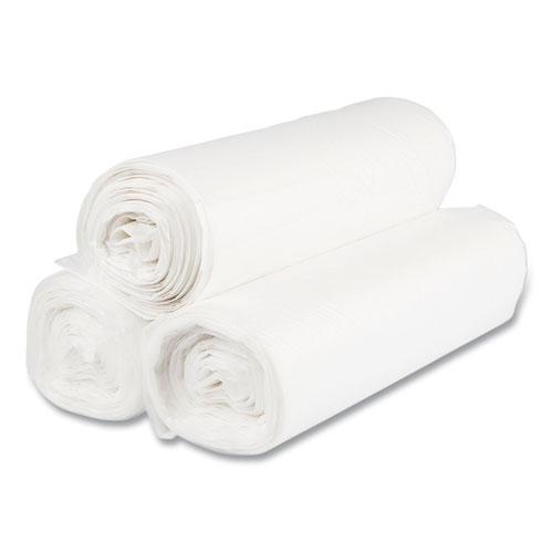 High-Density Commercial Can Liners Value Pack, 60 gal, 14 mic, 38" x 58", Clear, 25 Bags/Roll, 8 Interleaved Rolls/Carton. Picture 4