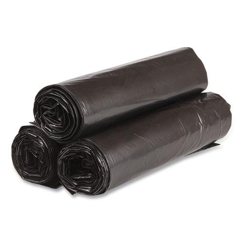 High-Density Commercial Can Liners Value Pack, 45 gal, 19 mic, 40" x 46", Black, 25 Bags/Roll, 6 Interleaved Rolls/Carton. Picture 3