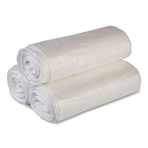 High-Density Commercial Can Liners Value Pack, 60 gal, 14 mic, 43" x 46", Clear, 25 Bags/Roll, 8 Interleaved Rolls/Carton. Picture 3