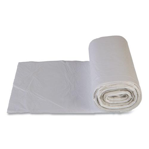 High-Density Commercial Can Liners Value Pack, 60 gal, 14 mic, 43" x 46", Clear, 25 Bags/Roll, 8 Interleaved Rolls/Carton. Picture 5