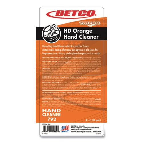 HD Orange Hand Cleaner Refill, Citrus Zest, 4 L Refill Bottle for Triton Dispensers, 4/Carton. Picture 2