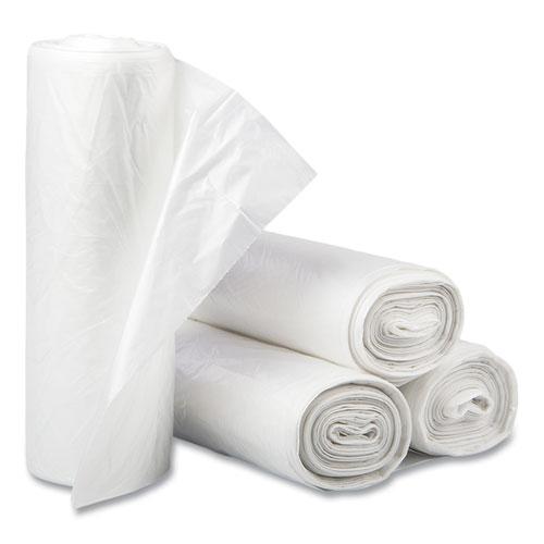 Draw-Tuff Institutional Draw-Tape Can Liners, 12 gal, 0.7 mil, 28" x 24", White, 25 Bags/Roll, 12 Rolls/Carton. Picture 2