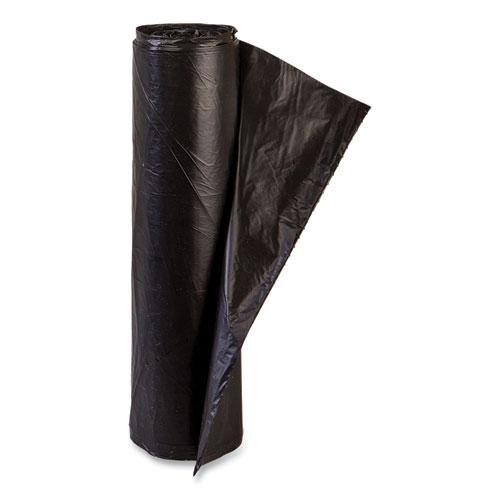 High-Density Commercial Can Liners, 10 gal, 6 mic, 24" x 24", Black, 50 Bags/Roll, 20 Perforated Rolls/Carton. Picture 3