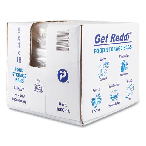Food and Utility Bags, 8 qt, 1.2 mil, 8" x 18", Clear, 1,000/Carton. Picture 2