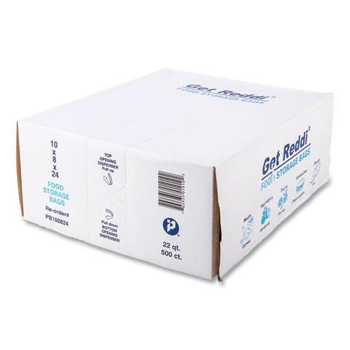 Food Bags, 22 qt, 1 mil, 10" x 24", Clear, 500/Carton. Picture 2