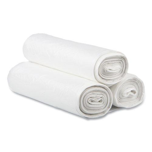 High-Density Commercial Can Liners, 30 gal, 16 mic, 30" x 37", Clear, 25 Bags/Roll, 20 Interleaved Rolls/Carton. Picture 4