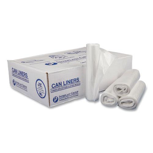 Low-Density Commercial Can Liners, Coreless Perforated Roll, 16 gal, 0.35mil, 24" x 33", Clear, 50 Bags/Roll, 20 Rolls/Carton. Picture 1