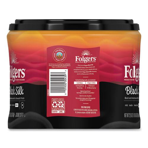 Coffee, Black Silk, 22.6 oz Canister, 6/Carton. Picture 4