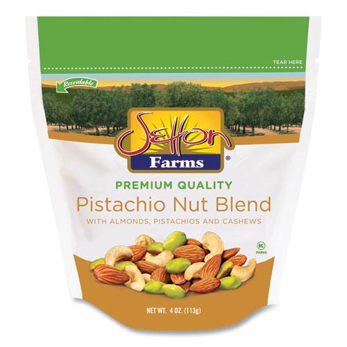 Pistachio Nut Blend, Pistachio, Almonds, Cashews, 4 oz Bag, 10/Carton. Picture 1