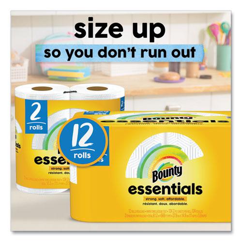 Essentials Select-A-Size Kitchen Roll Paper Towels, 2-Ply, 124 Sheets/Roll, 12 Rolls. Picture 6