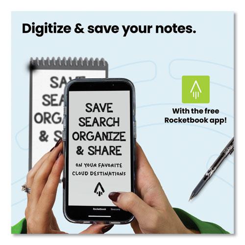 Mini Notepad, Black Cover, Dot Grid Rule, 3.5 x 5.5, Black/White, 24 Sheets. Picture 2