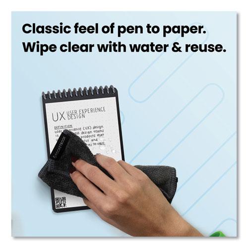 Mini Notepad, Black Cover, Dot Grid Rule, 3.5 x 5.5, Black/White, 24 Sheets. Picture 4