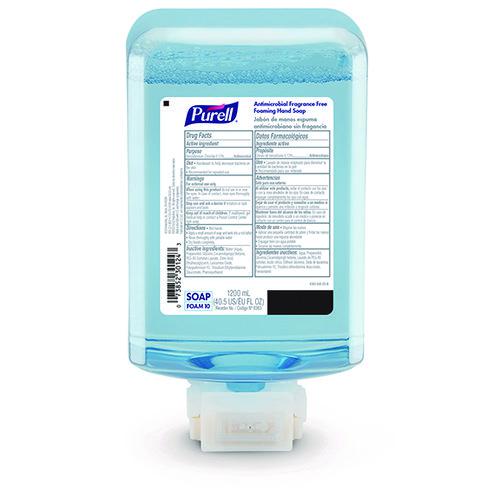 Antimicrobial Fragrance Free Foaming Hand Soap, For ES10 Dispensers, 1,200 mL Refill, 2/Carton. Picture 2