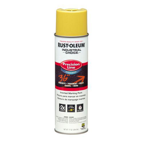 Industrial Choice Precision Line Marking Paint, Flat High-Visibility Yellow, 17 oz Aerosol Can, 12/Carton. Picture 1
