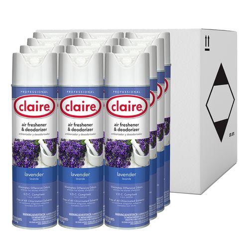 Aerosol Air Freshener and Deodorizer, Lavender, 10 oz Aerosol Spray, 12 Cans. Picture 4