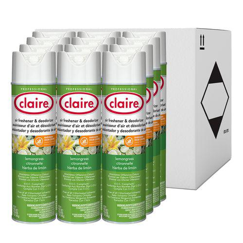 Aerosol Air Freshener and Deodorizer, Lemongrass Citronella, 12 oz Aerosol Spray, 12 Cans. Picture 4