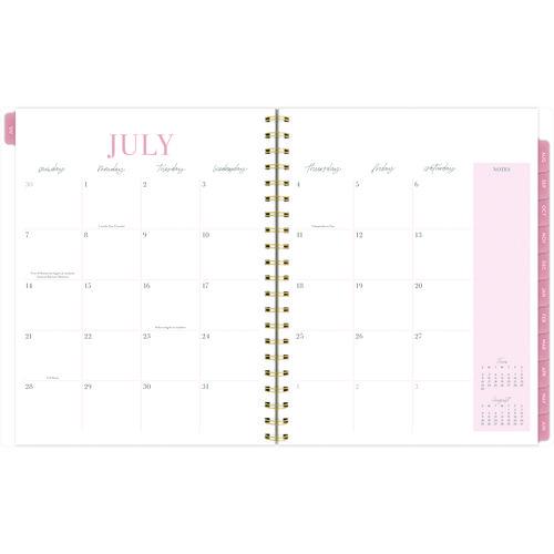 Leah Bisch Academic Year Weekly/Monthly Planner, Floral Artwork, 11" x 9.25", Multicolor Cover, 12-Month: July 2024-June 2025. Picture 4
