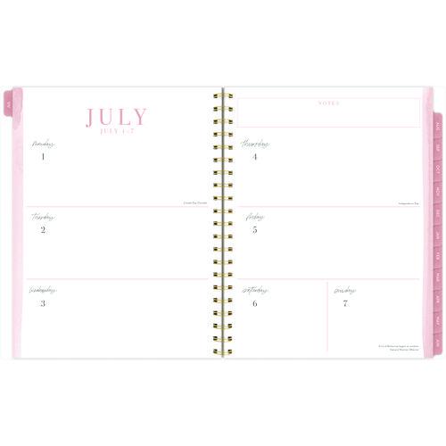 Leah Bisch Academic Year Weekly/Monthly Planner, Floral Artwork, 11" x 9.25", Multicolor Cover, 12-Month: July 2024-June 2025. Picture 3