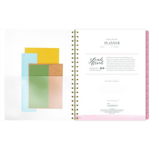 Leah Bisch Academic Year Weekly/Monthly Planner, Floral Artwork, 11" x 9.25", Multicolor Cover, 12-Month: July 2024-June 2025. Picture 9