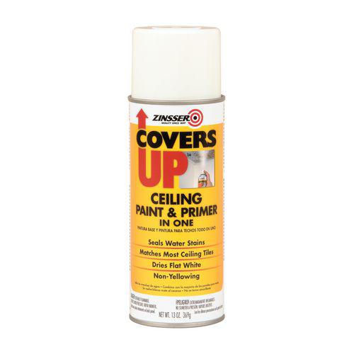Covers Up Ceiling Paint and Primer, Interior, Flat White, 13 oz Aerosol Can, 6/Carton. Picture 1