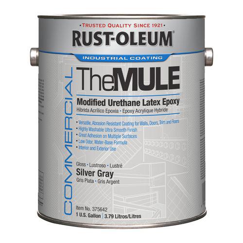 Commercial The MULE (Modified Urethane Latex Epoxy), Interior/Exterior, Gloss Silver Gray, 1 gal Bucket/Pail, 2/Carton. Picture 1