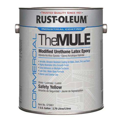 Commercial The MULE (Modified Urethane Latex Epoxy), Interior/Exterior, Gloss Safety Yellow, 1 gal Bucket/Pail, 2/Carton. Picture 1
