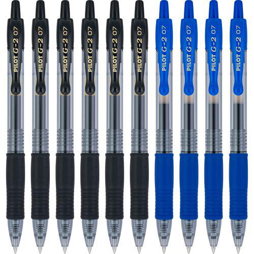 G2 Premium Gel Pen, Retractable, Fine 0.7 mm, Assorted Ink/Barrel Colors, 10/Pack. Picture 3