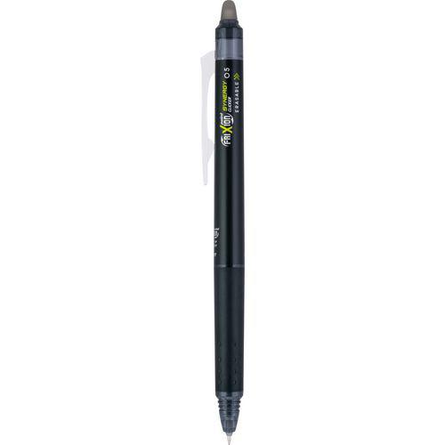 FriXion Synergy Clicker Erasable Gel Pen, Retractable, Extra-Fine 0.5 mm, Black Ink, Black/Smoke Barrel, Dozen. Picture 4