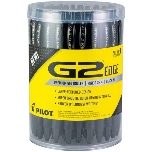 G2 Edge Premium Gel Pen, Retractable, Fine 0.7 mm, Black Ink/Barrel, 36/Pack. Picture 1