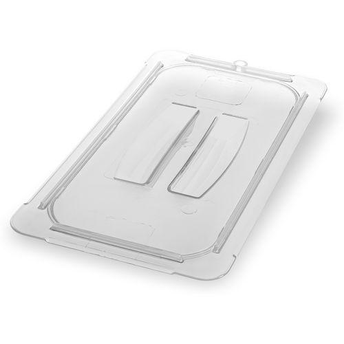 StorPlus Polycarbonate Handled Universal Lid, 10.38 x 12.75 x 0.88, Clear, Plastic. Picture 3
